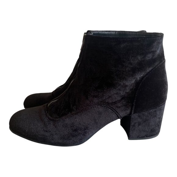 Circus By Sam Edelman Black Velvet Ankle Boots Sz 10 - Picture 4 of 13